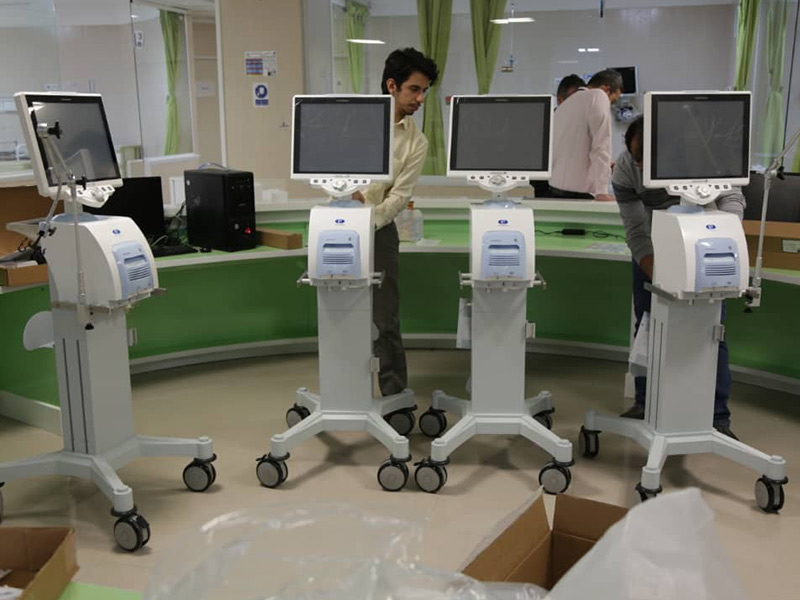 تهیه و توزیع 28 دستگاه ونتیلاتور  مورد نیاز بیمارستانها در بحران کرونا